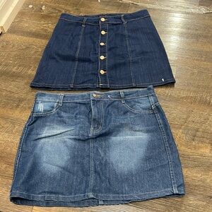 2  jeans skirts